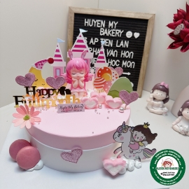 Bánh kem bé búp bê em bé hồng 895