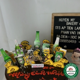 bánh kem chai bia cho nam