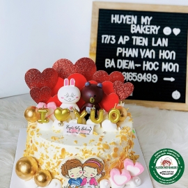 Bánh Kem Bắp Cặp đôi 009