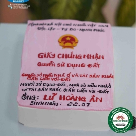 Bánh kem vẽ sổ hồng sổ đỏ 510