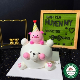 Bánh Kem mặt con gấu con heo 