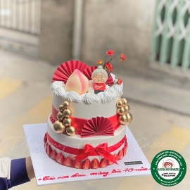 Bánh kem mừng thọ bà 2 tầng