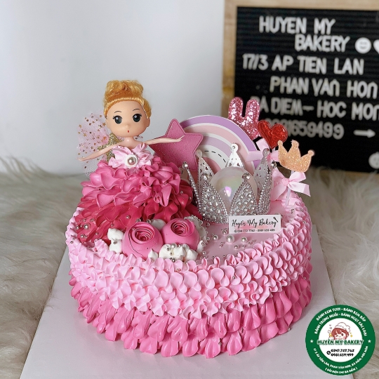 Bánh Kem Váy Công Chúa hồng 004