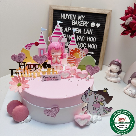 Bánh kem bé búp bê em bé hồng 895