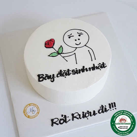 Bánh Kem Hot trend bày đặt sinh nhật rót rượu đi 040