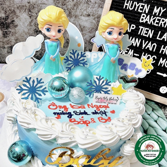 Bánh kem 2 công chúa Elsa 009
