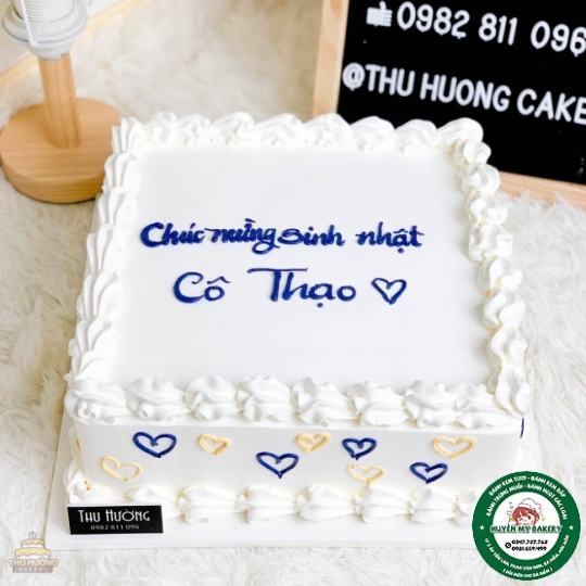 bánh kem vuông chữ nhật to 12