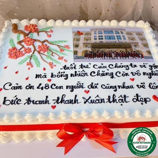 bánh kem vuông chữ nhật to 13
