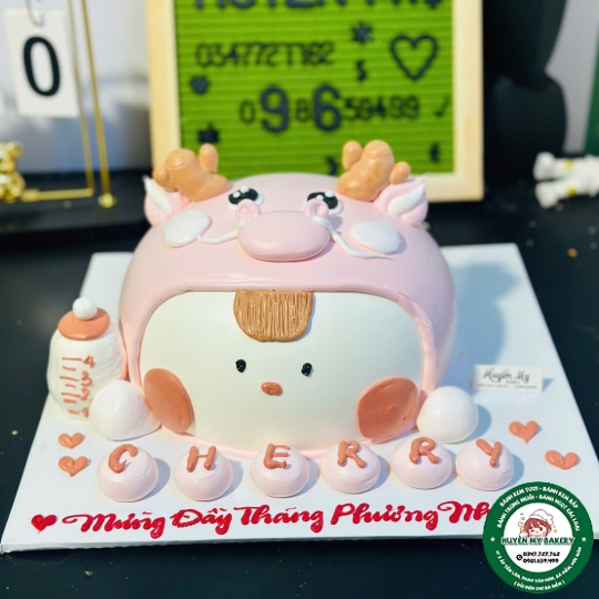 mẫu rồng bé gái đầy tháng 