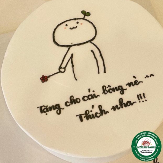 Bánh Kem Vẽ hình đơn giản 128