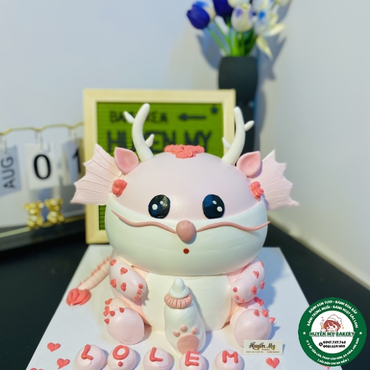 Tượng Rồng ChiBi hồng 