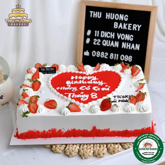 Bánh kem chữ nhật tháng công ty 008