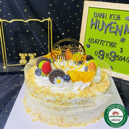 Bánh kem bắp trái cây 01