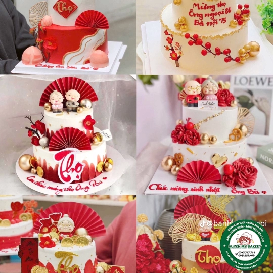 Bánh Kem Mừng Thọ Ông Bà ( Bánh 2 3 tầng) 001