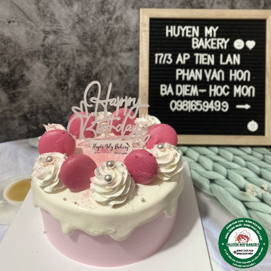 BÁNH KEM MACARON  HỒNG 01